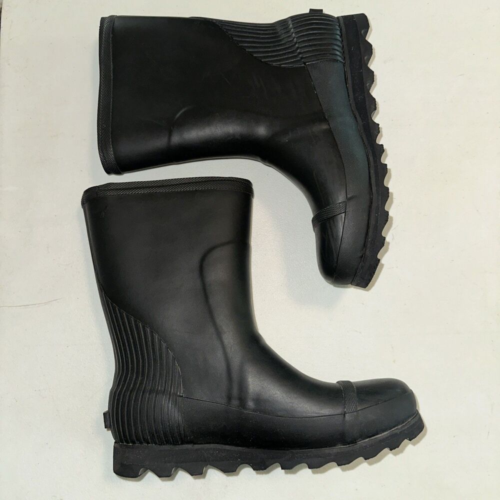 Sorel Joan Short Rain Boot Womens Black Garden Fishing Farm Horseback Barn Boots